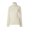 House Of Dagmar Off-white Marcel Turtleneck In White