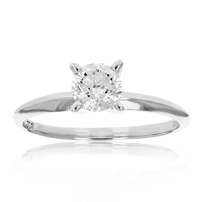 Vir Jewels 0.70 Cttw Round Diamond Solitaire Engagement Ring 14k White Gold Bridal