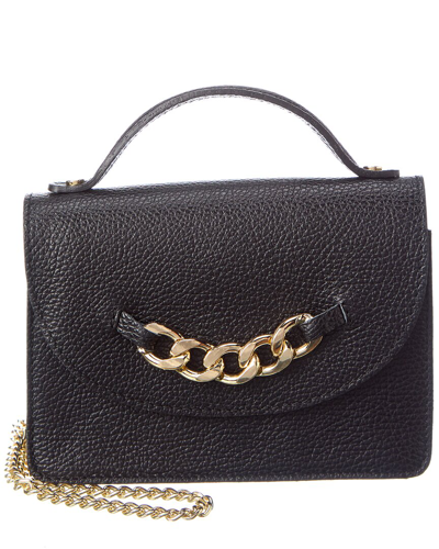 Persaman New York Anais Top Handle Leather Satchel In Black