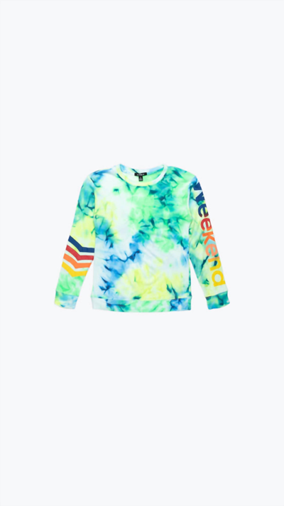 Flowers By Zoe Kids' Girls - Tie Dye Sweatshirt In Neon In Multi