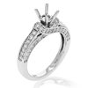 Vir Jewels 1 Cttw Semi Mount Diamond Engagement Ring 14k White Gold Round Bridal