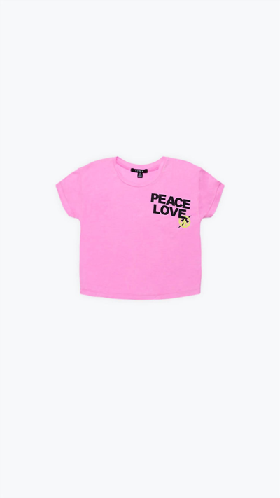 Flowers By Zoe Kids' Girls - Peace Love Graphic Tee In Pink
