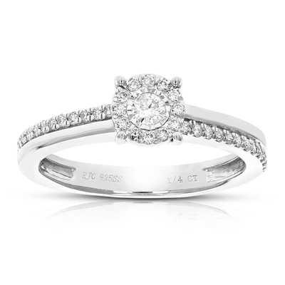 Vir Jewels 1/4 Cttw Round Cut Lab Grown Diamond Prong Set Engagement Ring 925 Sterling Silver