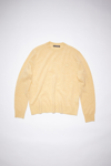 Acne Studios Wool Crew Neck Sweater In Light Yellow Melange