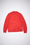 Acne Studios Wool Knit Cardigan In Sharp Red