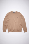 Acne Studios Crew Neck Sweatshirt In Cardinal Brown