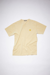 Acne Studios Crew Neck T-shirt In Pale Yellow Melange