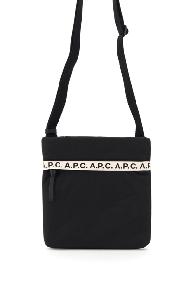 Apc Sacoche Repeat Logo Bag In Black