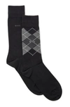 Hugo Boss Two-pack Of Regular-length Socks In A Cotton Blend In Black