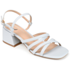 Journee Collection Kempsy Block Heel Sandal In Blue