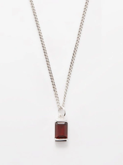 Miansai Valor Garnet & Sterling-silver Necklace In Dark Red