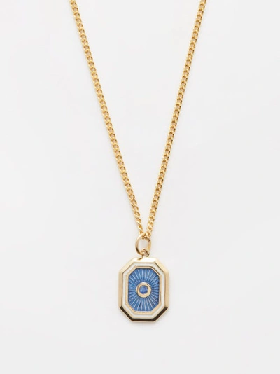 Miansai Umbra Gold Vermeil, Enamel And Sapphire Necklace