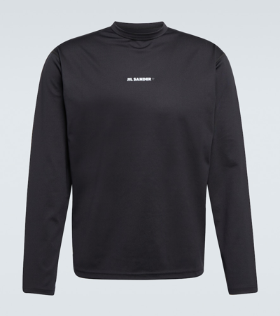 Jil Sander Logo Jersey T-shirt In Black