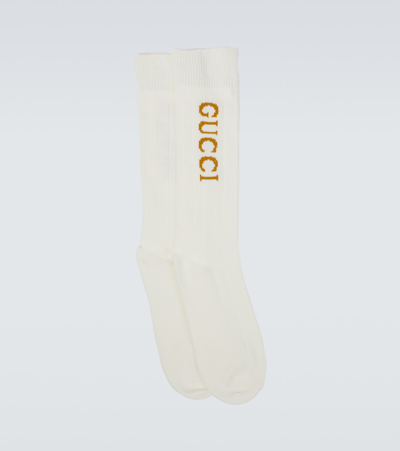 Gucci Logo Socks In White