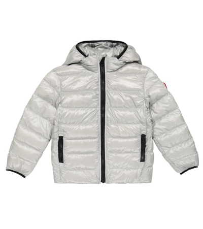 Canada Goose Youth Crofton Hooded Jacket In Silverbirch