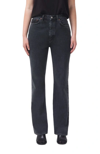 Agolde High Waist Organic Cotton Bootcut Jeans In Percolate