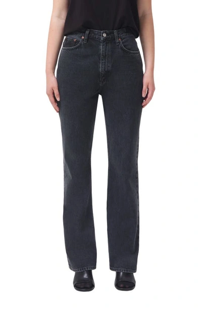 Agolde High Waist Organic Cotton Bootcut Jeans In Technique