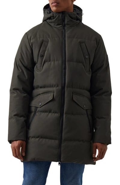 French Connection Water Resistant Parka In Brown