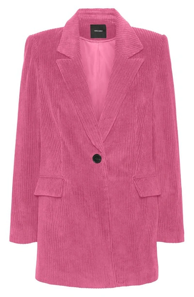 Vero Moda Tatiana Oversize Corduroy Blazer In Hot Pink ModeSens
