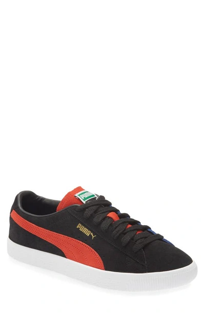 Puma Mens  Suede In Black/red