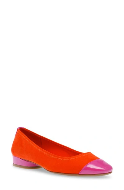 Anne Klein Carlie Flat In Orange/ Pink