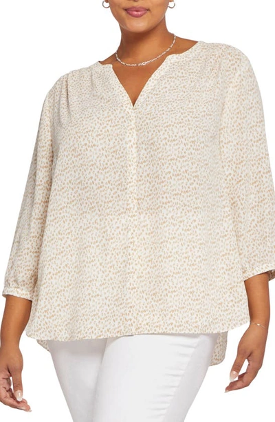 Nydj Semisheer Pintuck Blouse In Joshua Dot