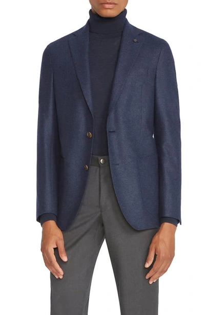 Jack Victor Darwin Solid Cashmere Sport Coat In Blue