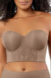 Parfait Elissa Underwire Strapless Bustier Bra In Mid Nude