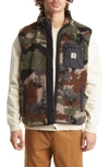 Carhartt Prentis Fleece Vest Liner In Trail Jacquard Woodland Black (green)