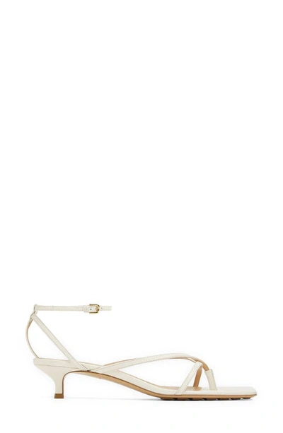 Bottega Veneta Stretch Square Toe Sandal In 9122 Optic White