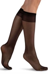 Lechery Hatzel Sheer Everyday Knee-highs In Black