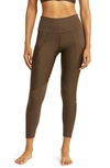 Alo Yoga Airlift High Waist Midi Leggings In Espresso