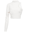 Monot Mônot Cutout Crêpe Top In White