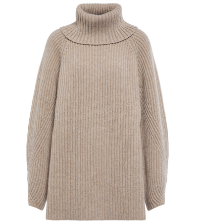 Khaite Nimbus Cashmere Turtleneck Sweater In Neutrals