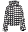 Perfect Moment Apres Duvet Ski Jacket In Houndstooth-black-snow-white