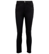 Frame Ali High-rise Skinny Jeans In Noir