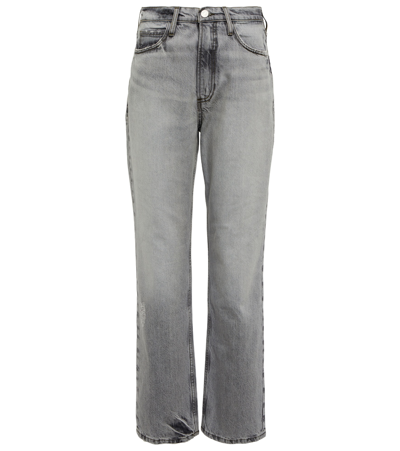Frame Le High N Tight Distressed High-rise Straight-leg Jeans In Everwood