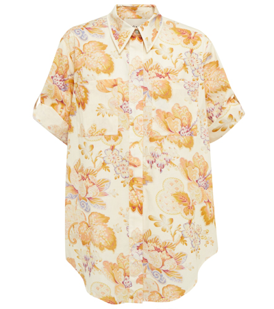 Alemais Women's Philomena Cotton Floral Shirt In Neutrals