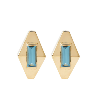 Aliita 9kt Gold Earrings In Blue Topaz