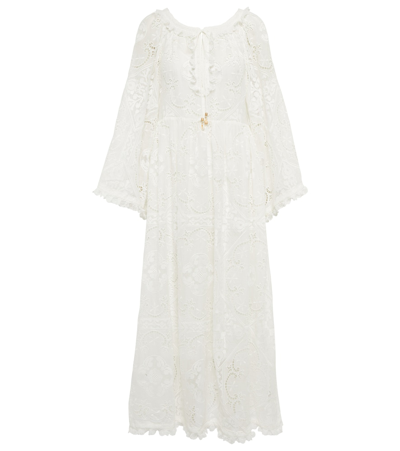 Zimmermann Laurel Broderie Anglaise Maxi Dress In Ivory