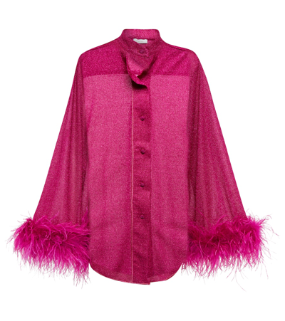 Oseree Oséree Lumière Plumage Shirt In Fuxia