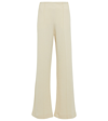Chloé High-rise Wide-leg Wool Pants In White