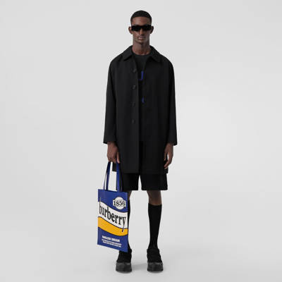 Burberry Mid-length Camden Heritage Car Coat In Black