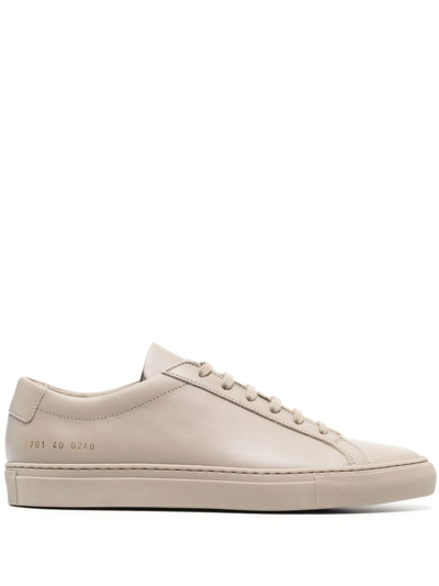 Common Projects Grey Original Achilles Leather Sneakers