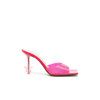Mach&mach Crystal-embellished Pvc Star-heel Mules In Pink