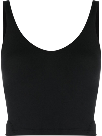 Lululemon Align Cropped Stretch-knit Top In Black