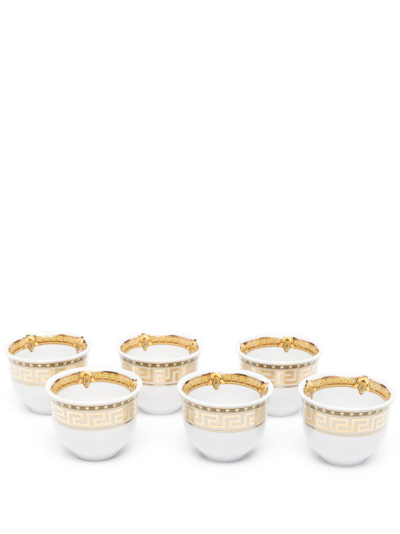 Versace White Greca Mini Cup Set