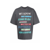 We11 Done Oversize Logo-print T-shirt In Grey