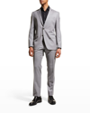 Hugo Boss Virgin Wool Suit In Dk Gy