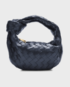 Bottega Veneta Jodie Mini Intrecciato Knot Hobo Bag In Space